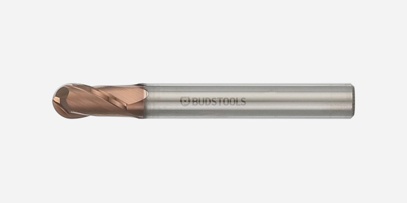 GC - Ball Nose End Mills - For Mold Steel - 2-Flutes - 30° Helix