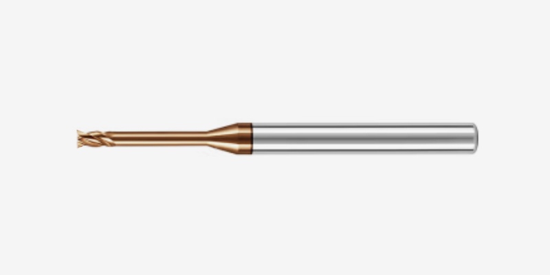 GC - Square Reduced Neck End Mills - For Mold Steel - 4-Flutes - 35° Helix